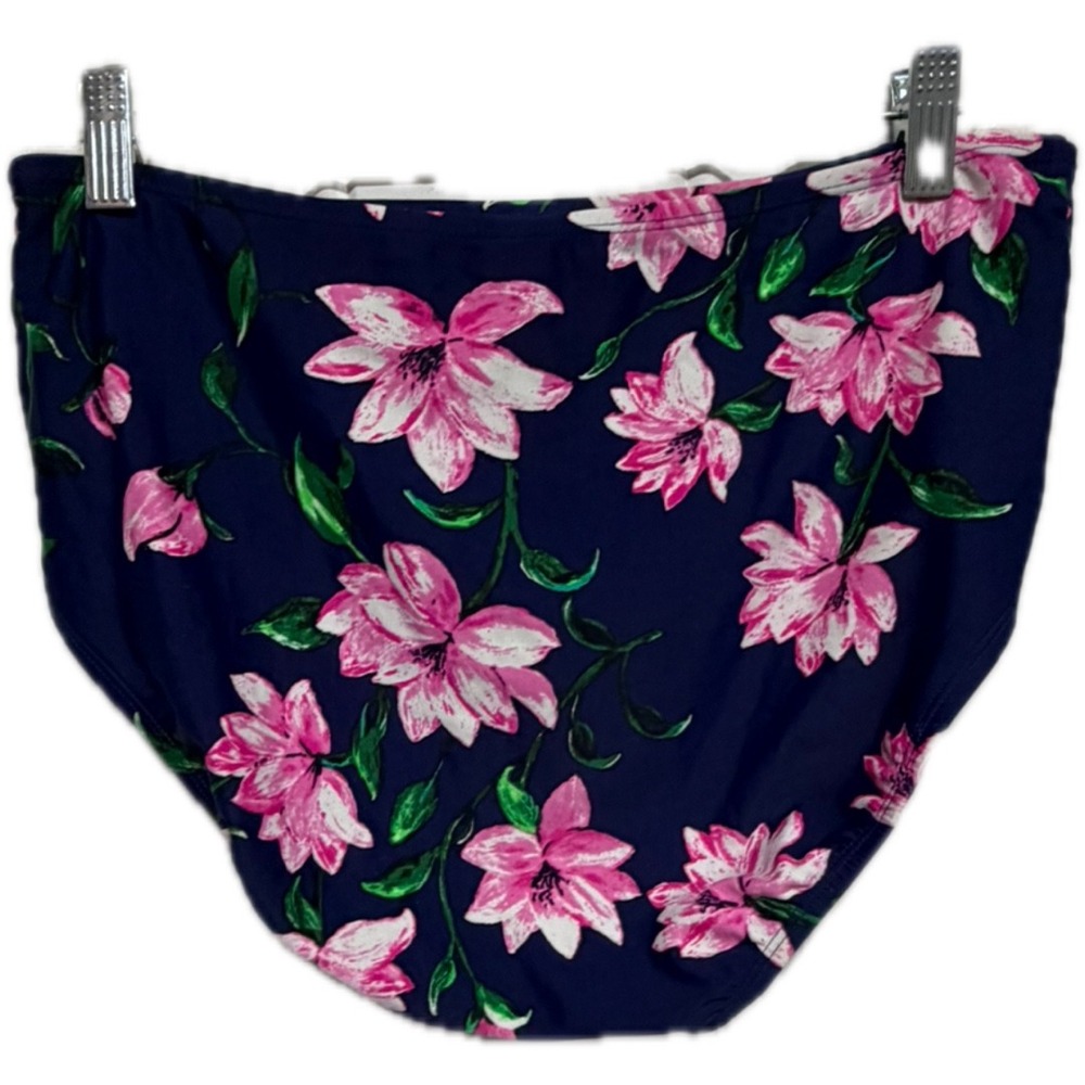 Sol Collective Women's High Waisted Floral Swim Bottoms Size 16 - Picture 3 of 6
